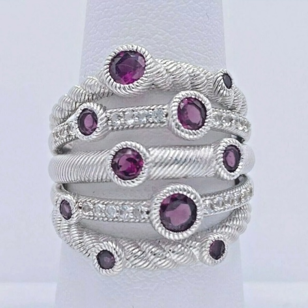 🍃🍃HOLD🍃🍃JR ST. SILVER 925 RHODOLITE GARNET